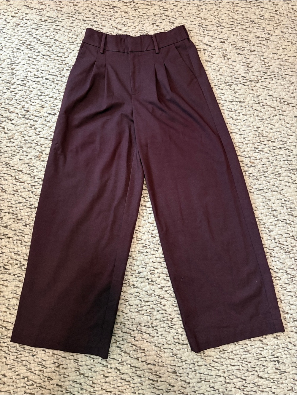 a new day Wide-Leg Trousers in Deep Wine